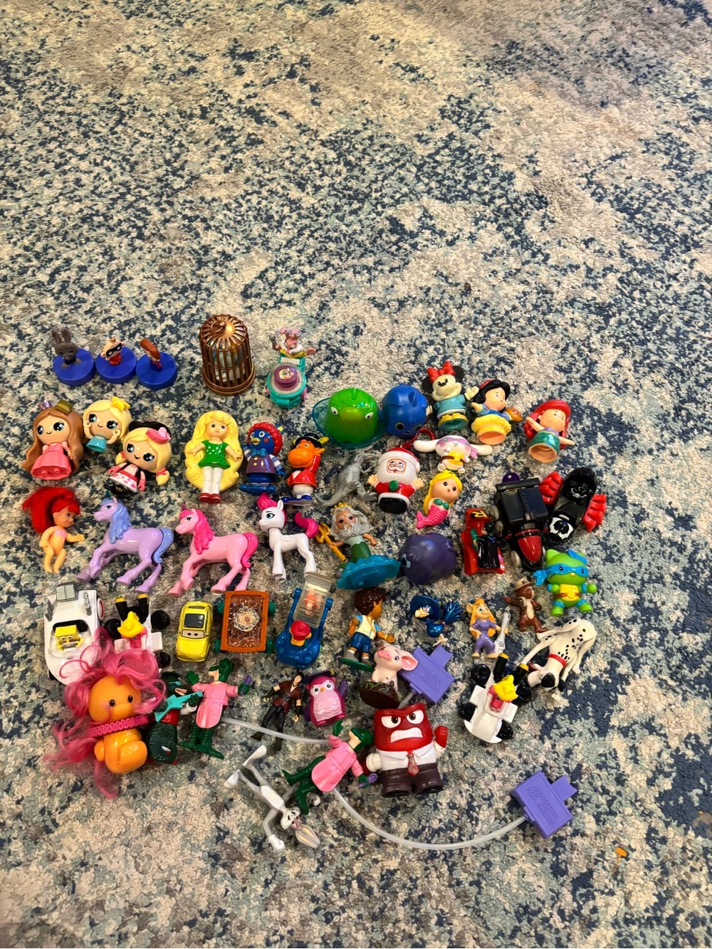 Assorted vintage Kids Toy Figures and Accessories - Mixed Colors
